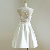 Image 2 of Beautiful White Lace Straps Cross Back Summer Dresses in Stock