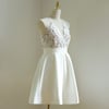 Beautiful White Lace Straps Cross Back Summer Dresses in Stock