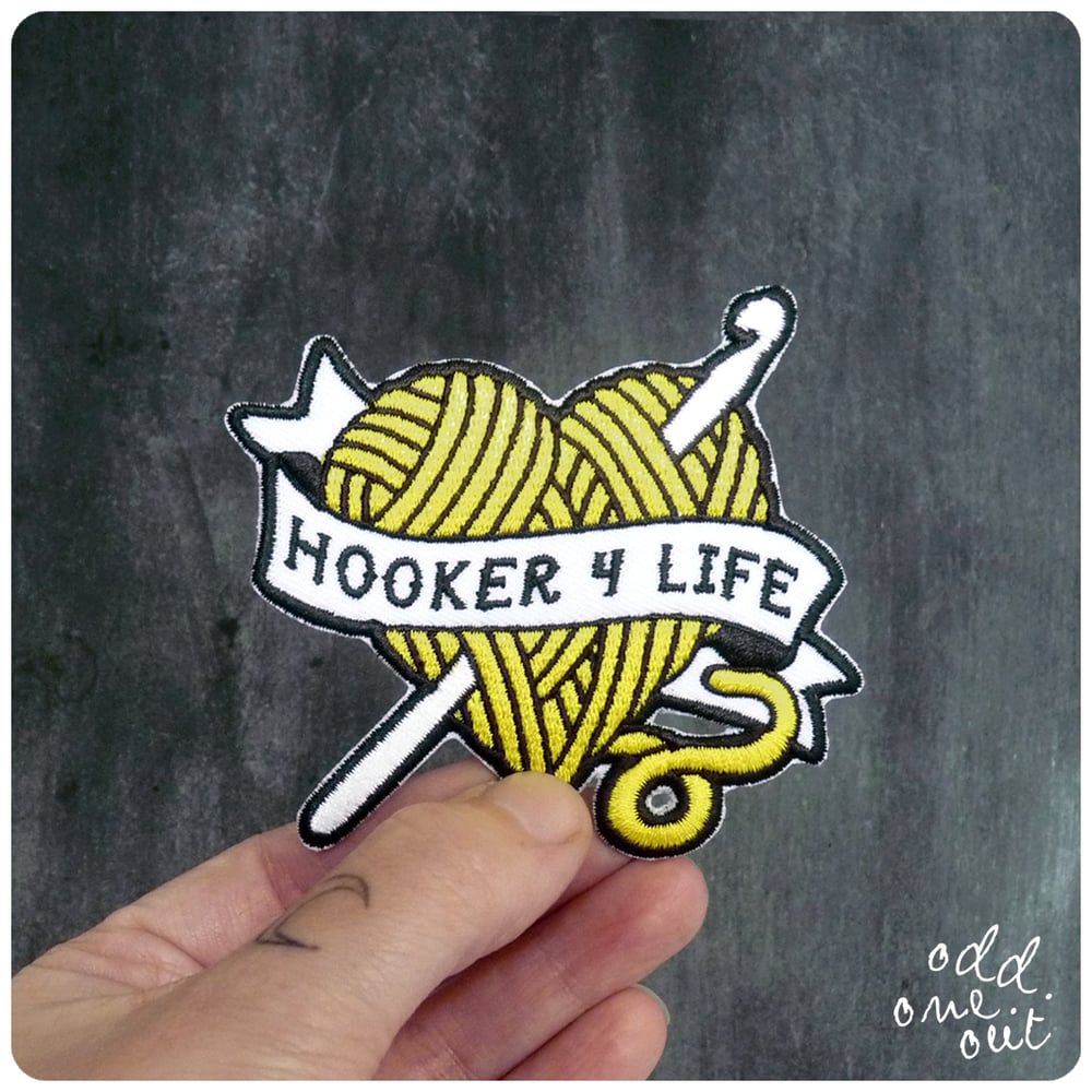 Image of Hooker 4 Life - Iron on Gang Patch