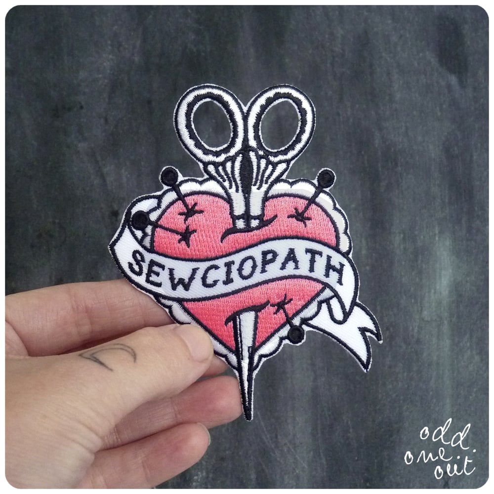Image of Sewciopath - Iron on Gang Patch