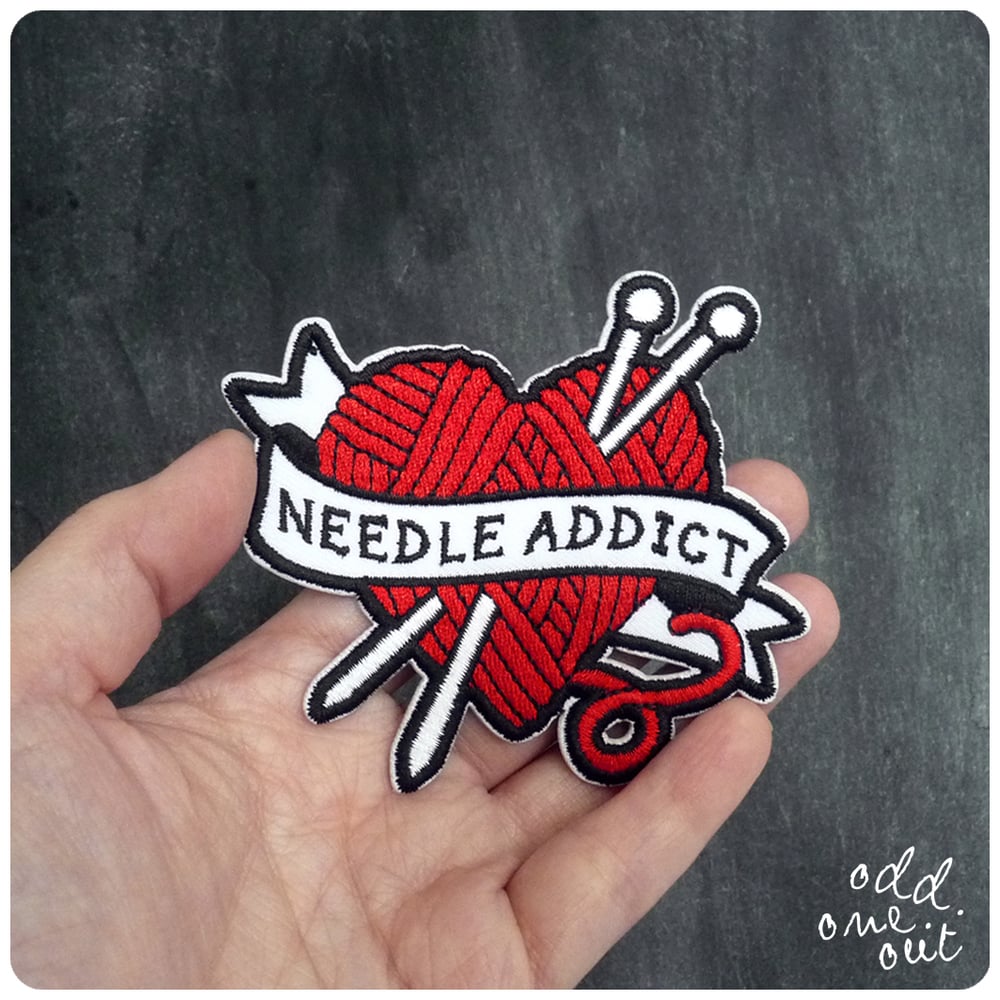Image of Needle Addict - Iron on Gang Patch