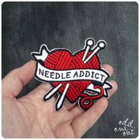 Image 1 of Needle Addict - Iron on Gang Patch
