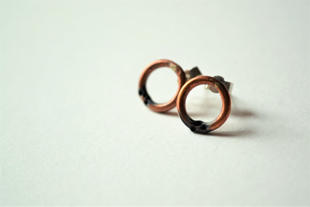 Image of Mini Copper Citrus Earrings