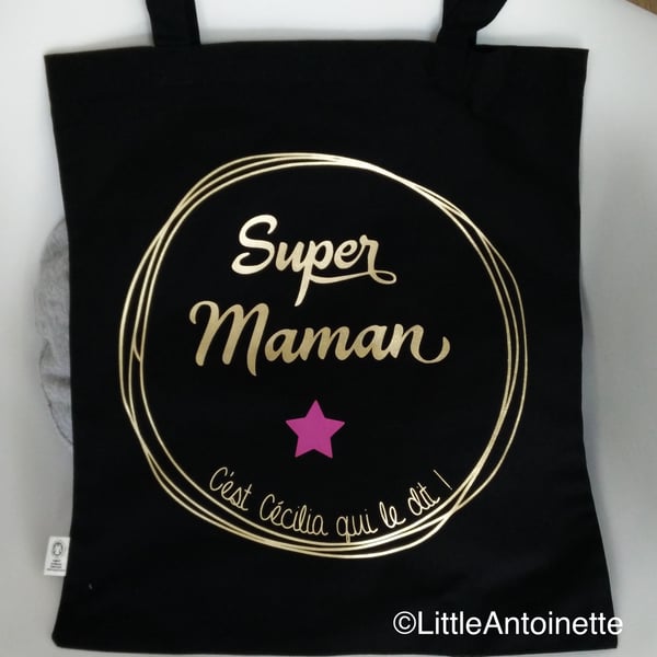Image of Tote Bag "Super...Maman, Maîtresse, Nounou"
