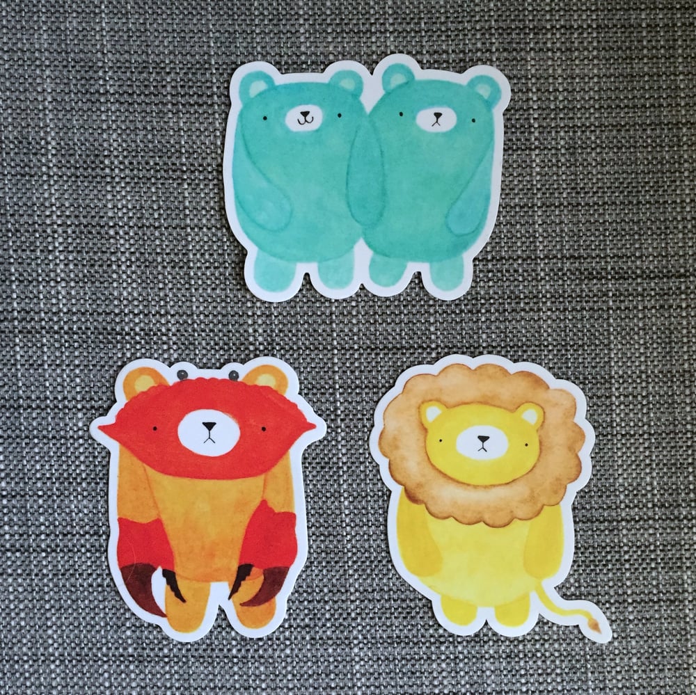 Image of pudgy bear horoscope vinyl stickers *discontinued*