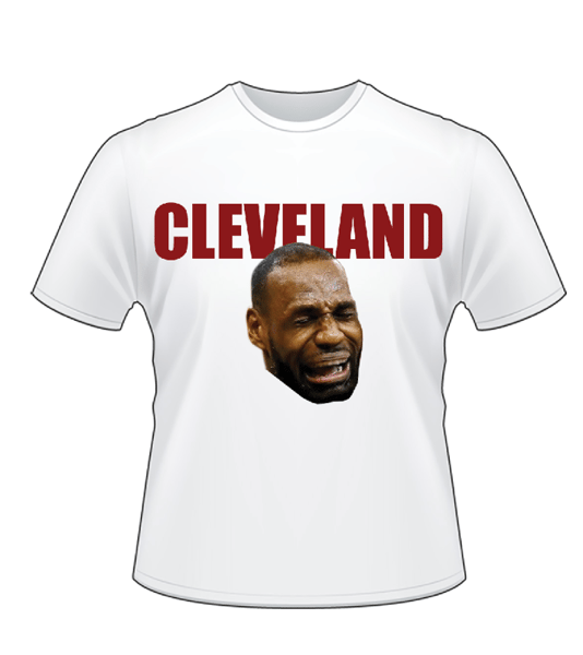 Image of LeBron Crying Face™ "Cleveland" T-Shirt - Pre-Order
