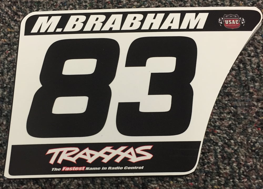 Image of #83 Matt Brabham Number Plate