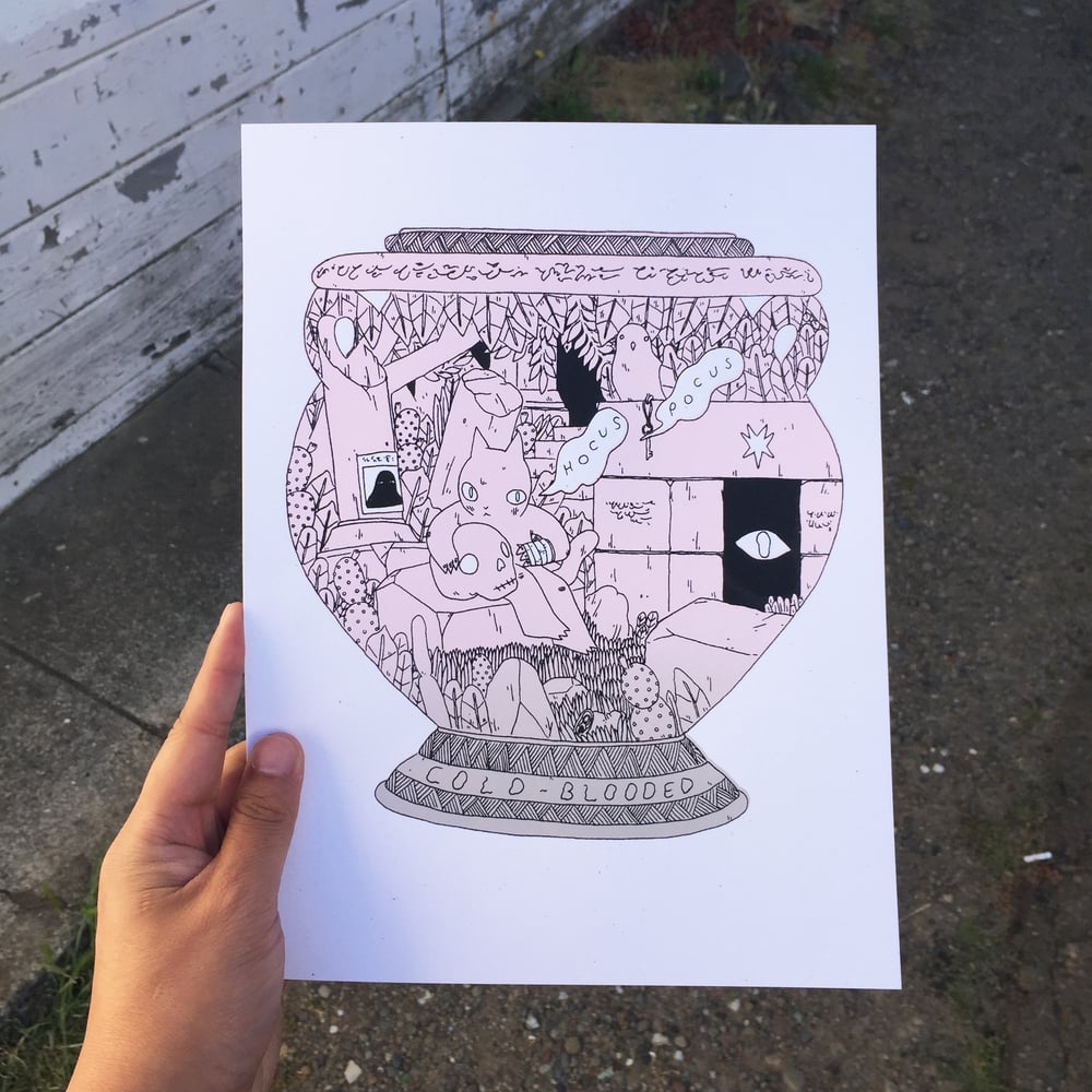 Image of Cold Blooded Vase Print