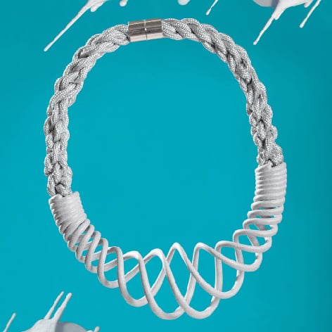 Image of ZOEE x ITUM silver unrope chunky necklace 