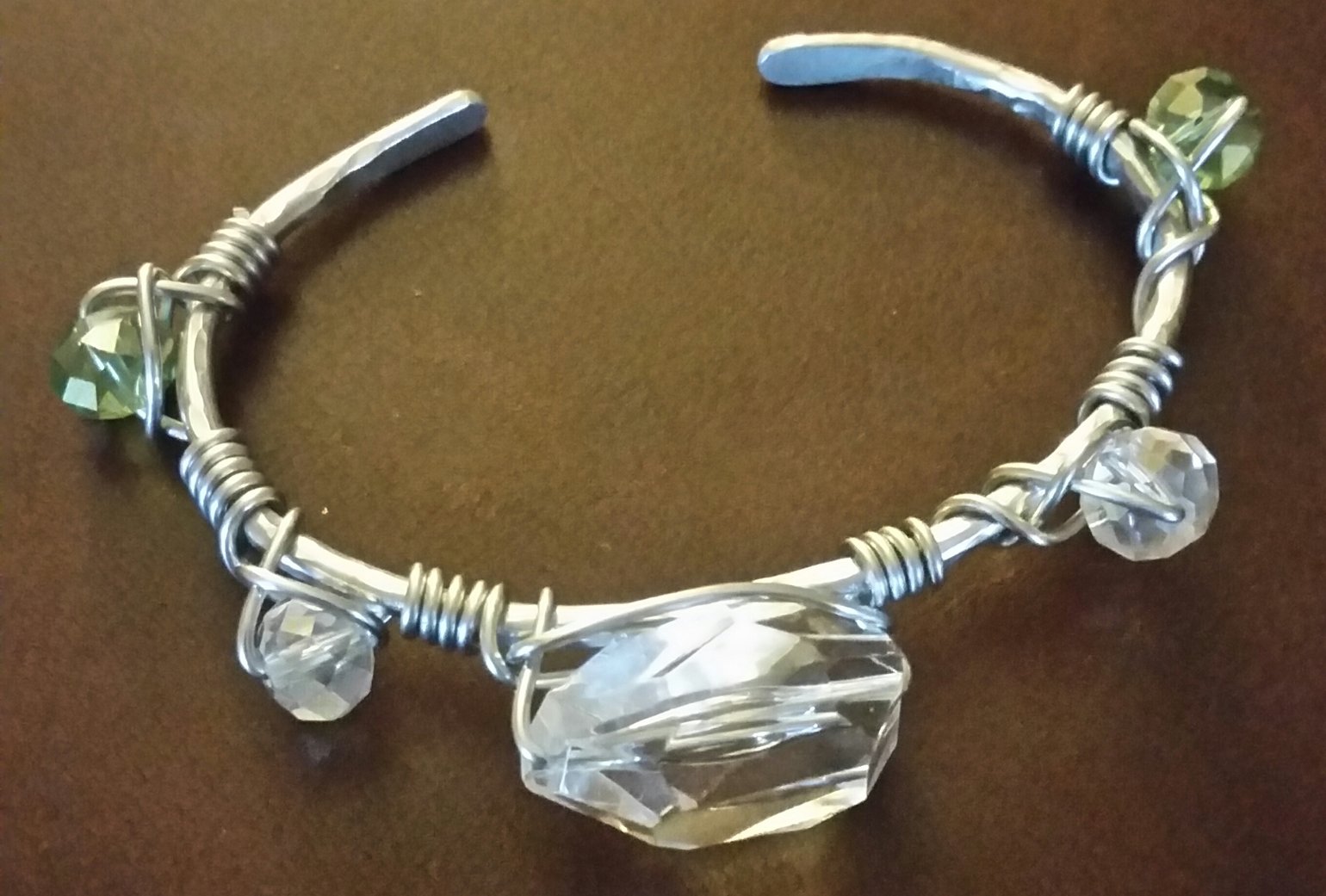 Image of Aluminum Stoned Cuff