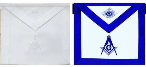 Image of Masonic Apron w/ Square & Compass