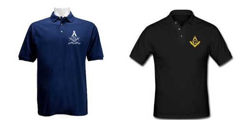 Image of Masonic Polo Style Shirts w/ Square & Compass