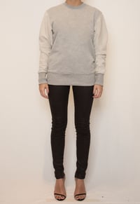 Basic contrast sleeve sweatshirt - Grey Marle