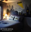 gothan city batman light new york cityscape superhero wall decal wall sticker 