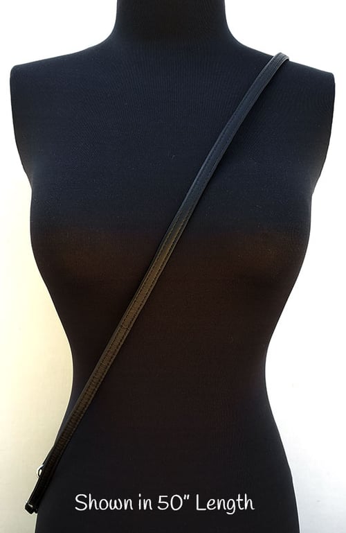 Image of Extra Petite Leather Strap - 0.375" (3/8in) Wide - GOLD or NICKEL #14B Clasp - Choose Length & Color