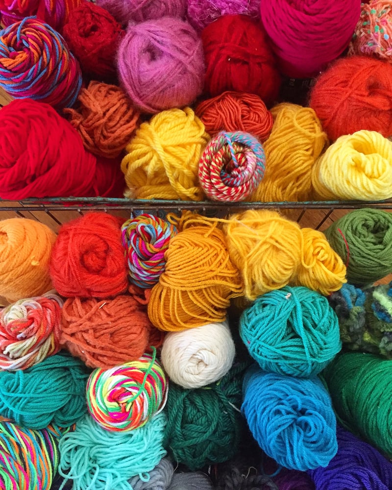 Image of Rainbow Yarn Print