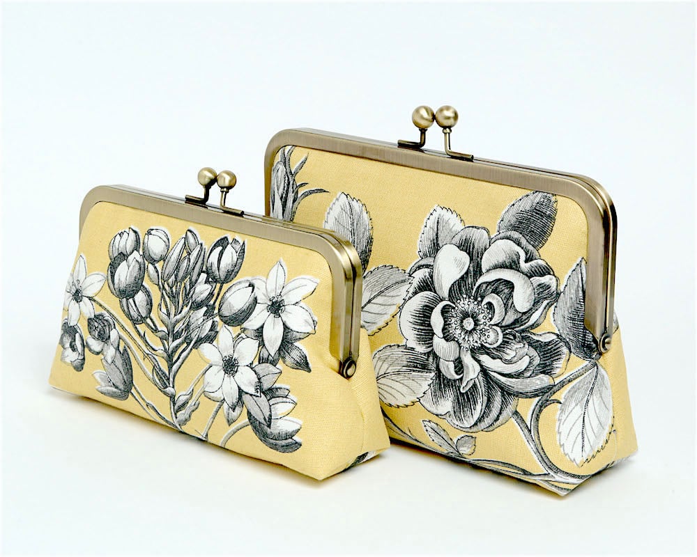 yellow clutch bags for weddings