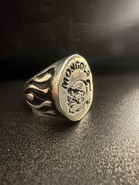 Image 1 of OLD SCHOOL BRO HEAD WITH FLAMES RING