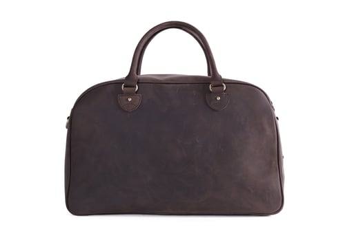 Image of Vintage Top Grain Leather Travel Bag Duffle Bag Holdall 9064