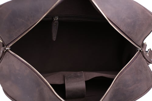Image of Vintage Top Grain Leather Travel Bag Duffle Bag Holdall 9064