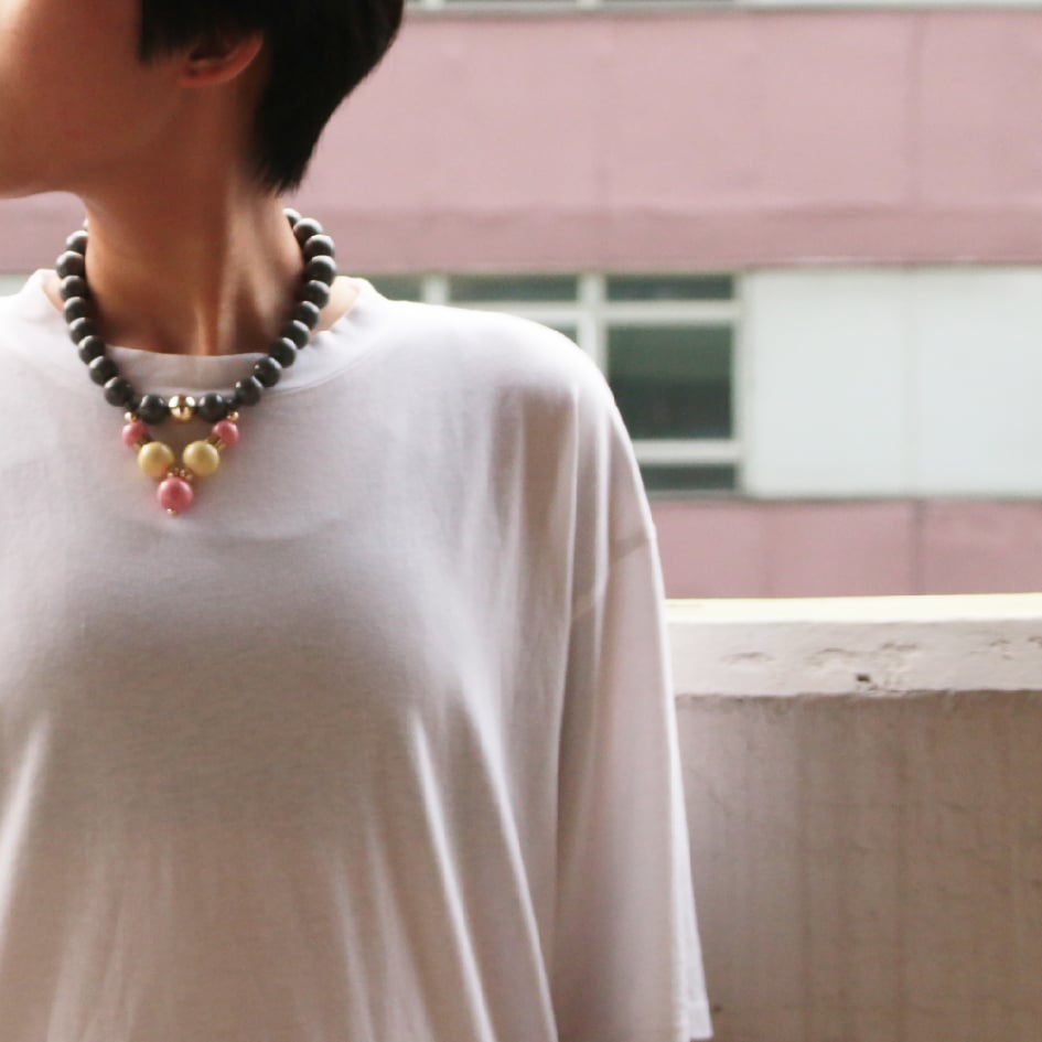 Image of Grey bubble necklace