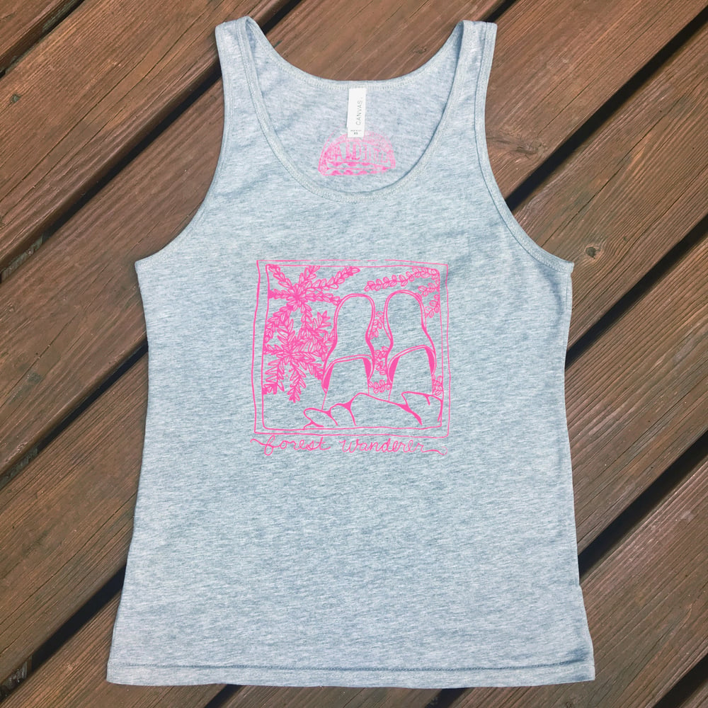 Image of +Forest Wanderer+ unisex tank top, made in the USA