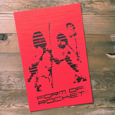 Image of Limited Edition Form of Rocket Letterpress Print