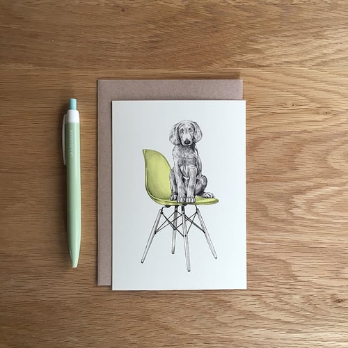 Image of Carte postale Chien-Eames + enveloppe
