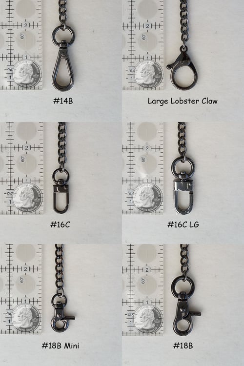 Image of GUNMETAL Chain Bag Strap - Mini Classy Curb, Diamond Cut Accents - 1/4" Wide - Choose Length & Hooks