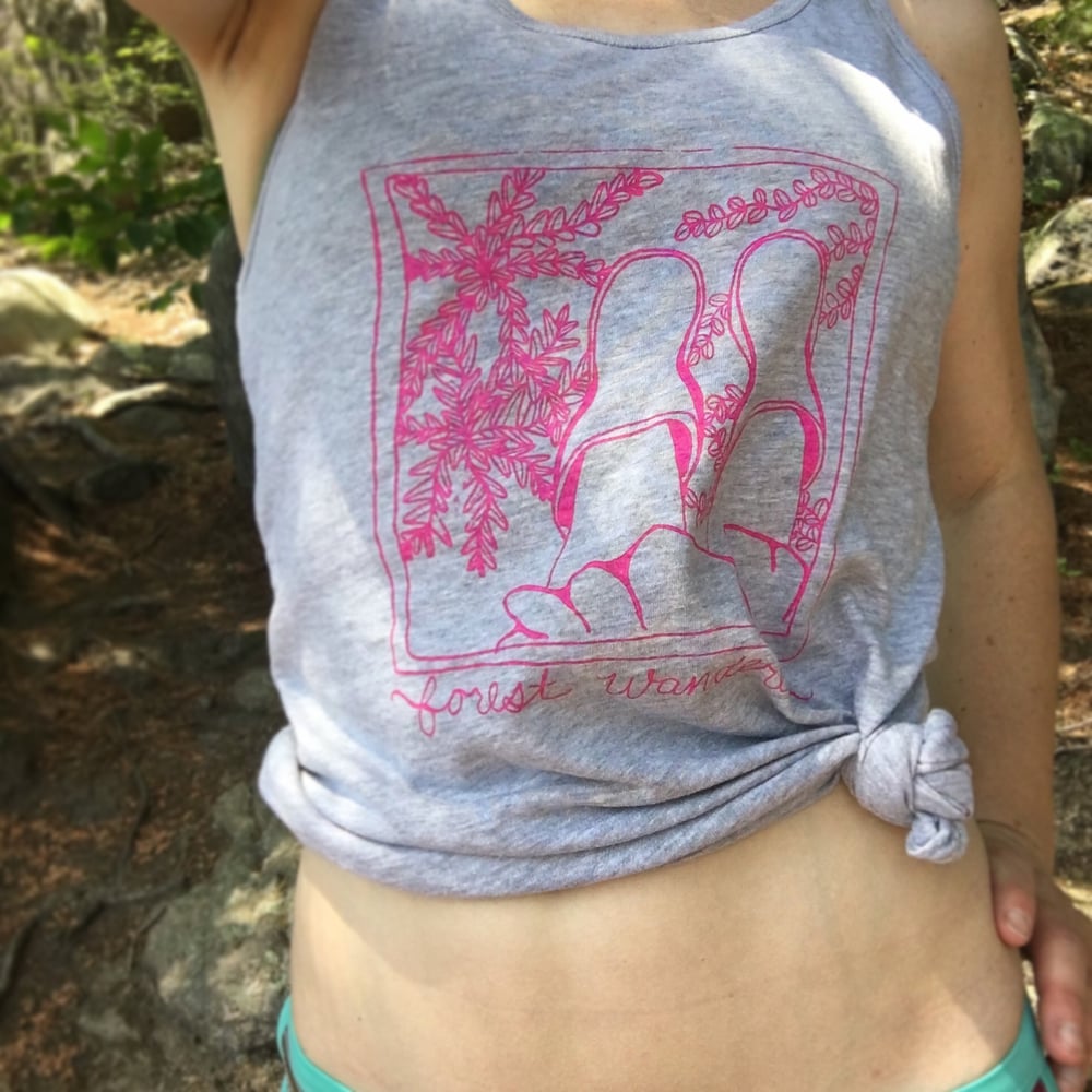 Image of +Forest Wanderer+ unisex tank top, made in the USA
