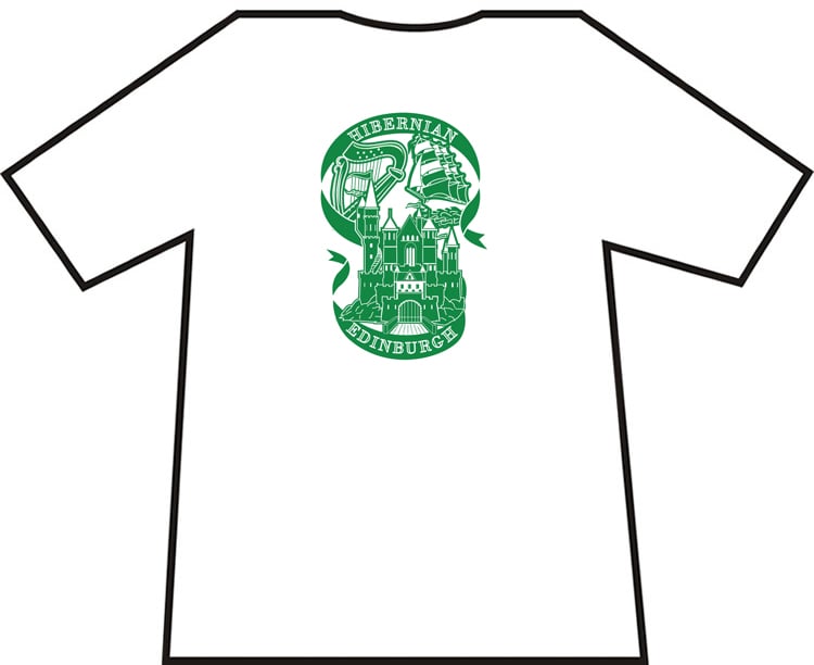 Hibs, Hibernian Harp, Castle and Ship Brand New T-Shirts. Unofficial.