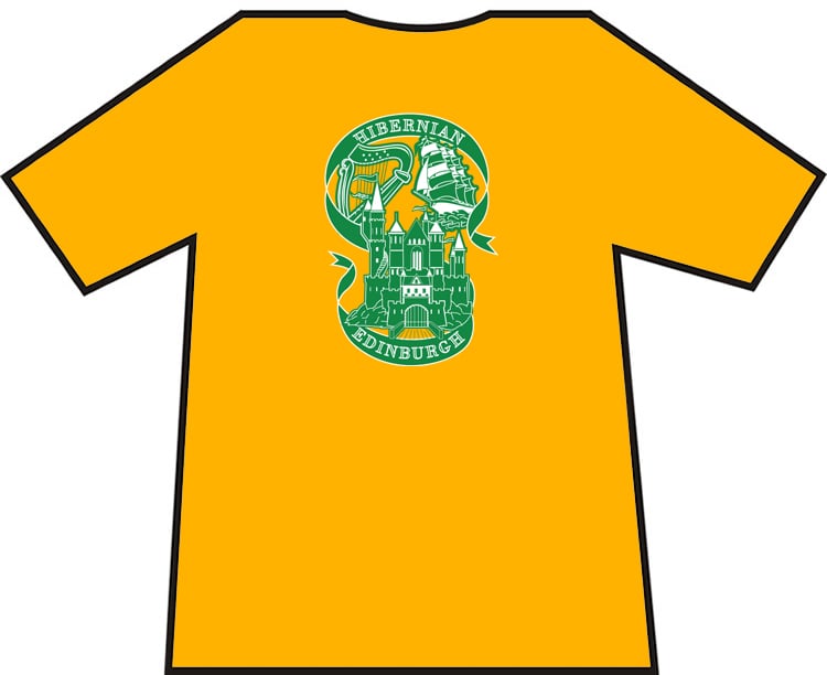 Hibs, Hibernian Harp, Castle and Ship Brand New T-Shirts. Unofficial.