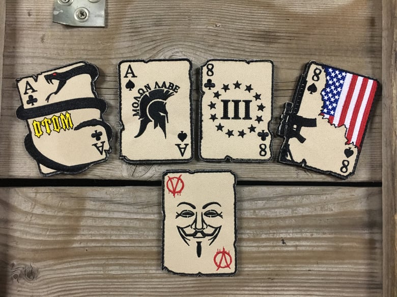 Image of "ACES & EIGHTS" 5 Card set