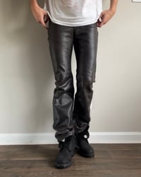 Image 5 of '02 PPFM Cracked Brown Leather Pants - 31