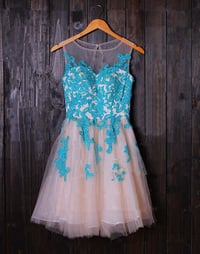 Image 1 of Lovely Handmade Tulle Prom Dresses with Applique, Homecoming Dresses