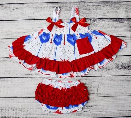 red white and blue baby outfits