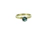 Montana sapphire engagement ring . 14k yellow gold