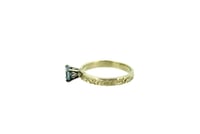 Image 3 of Montana sapphire engagement ring . 14k yellow gold