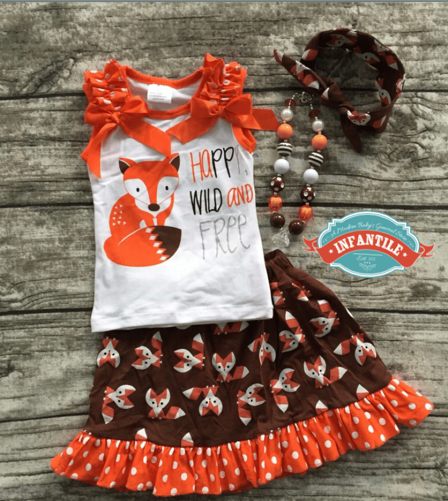 baby girl fox outfit