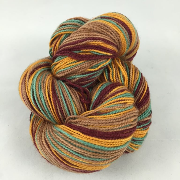 Image of Autumn Kiss, lighter version: Superwash Strong Heart Self Striping Sock Yarn