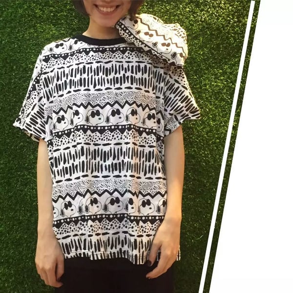 Image of SNOOPY TRIBAL LOUNGER SET PAJAMAS