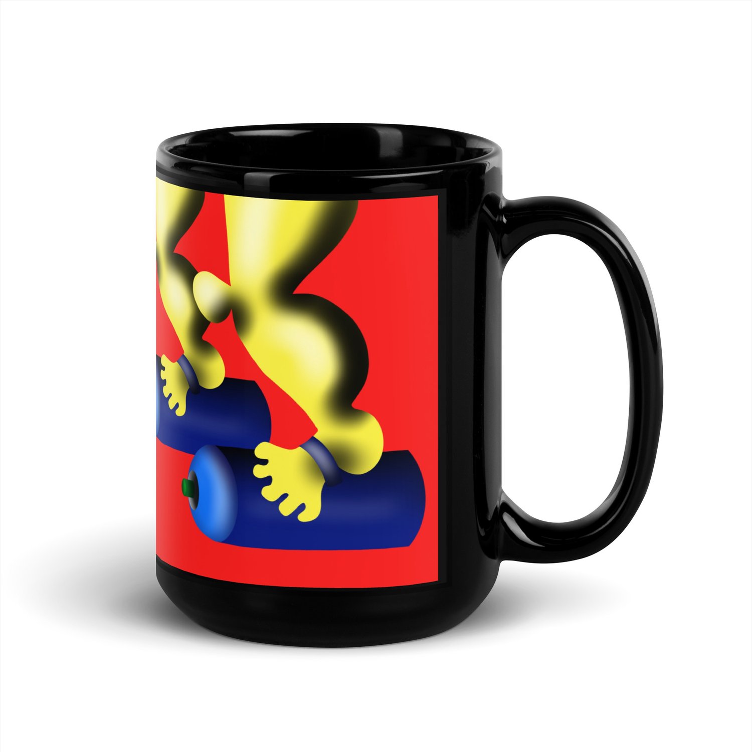 Image of Spray Paint Shoes - Black Glossy Mug