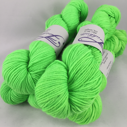Image of Neon Green: Superwash Warm Heart Fingering or Bliss MCN DK