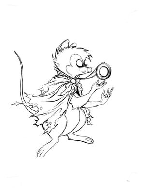Image of Mrs Brisby rejected original hand inks