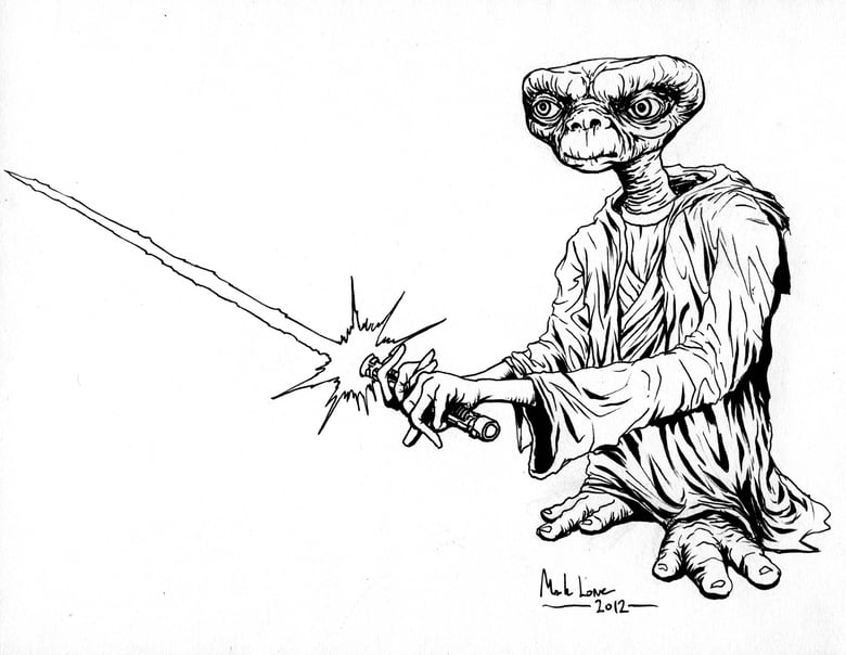 Image of E.T. JEDI original inks
