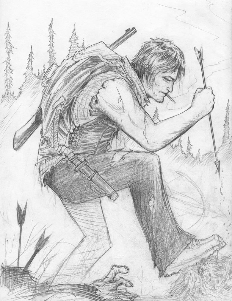 Image of Daryl pencilled piece