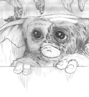 Image of Gizmo and Stripe original pencil art