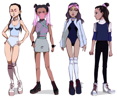 Image of Space Gals Stickers (Individual)