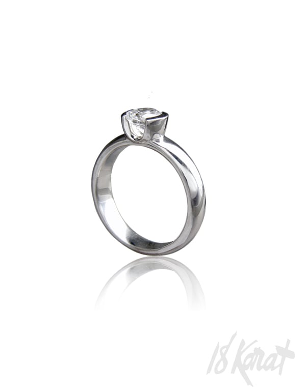 Half Moon Engagement Ring - 18Karat Studio+Gallery