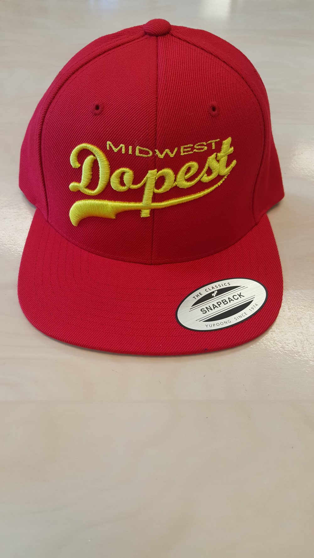 Image of MidWest Dopest Hat Red & Yellow 